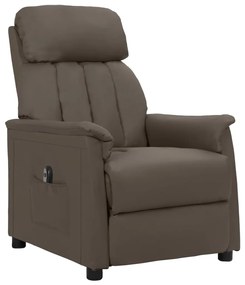 3098496 vidaXL Fotoliu rabatabil electric, gri, piele ecologică