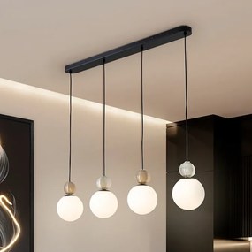 Lustra cu 4 pendule din ceramica si sticla Caeli