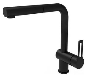 Paffoni - Baterie pentru chiuvetă RINGO, cu cap extractabil, neagră