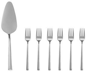 Set tacamuri inox servire desert, 7 piese, Como Silver