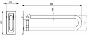 Maner de sustinere rabatabil Deante Lehnen Concept Pro 60 cm