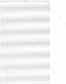 vidaXL Jaluzele venetiene Manual Alb 175 x 100 cm Aluminiu