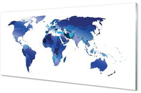Tablouri acrilice Harta albastru