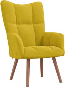 vidaXL Scaun de relaxare, galben muștar, catifea