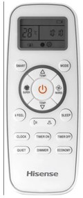 Aparat de aer conditionat inverter Hisense Easy Smart CA70BT1A, 24000 BTU, 48 m², A++, Silentios, FreezeProtect pana la -15°C, Alb