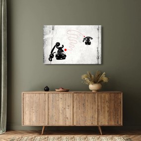 Tablou - Desen de telefon în stilul lui Banksy (90x60 cm)