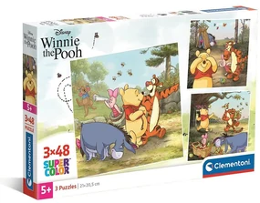 Disney Winnie de Pluș Puzzle 3x48 pcs Clementoni