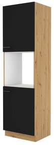 Dulap de bucătărie pentru cuptor Miraluna (stejar artizanal + negru mat). 1062362