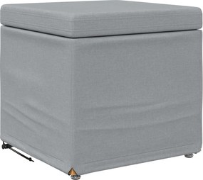 vidaXL Taburet Gri deschis 41 x 41 x 40 cm Stofă și lemn prelucrat