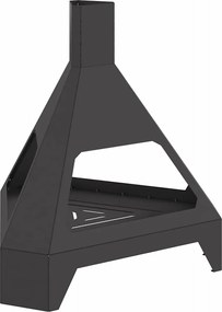 vidaXL Cuptor de foc Negru 50 x 43 x 52 cm Oțel