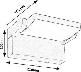 Aplică LED de exterior Brilagi ANKLE LED/18W/230V 3000K IP65