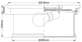 Feiss FE-PAYNE-F-BATH - Plafonieră de baie PAYNE 2xE27/60W/230V IP44