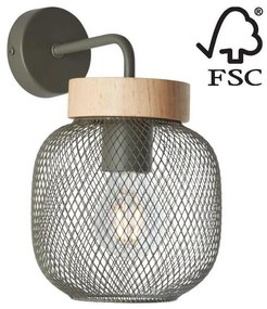 Lampă de perete Brilliant GIADA 1xE27/40W/230V verde – certificat FSC