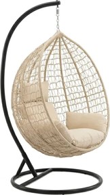 Scaun suspendat KOKON cu suport, bej