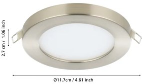 Eglo 900933 - Corp de iluminat încastrat FUEVA FLEX LED, 5,5 W, 230 V, 3000 K, crom