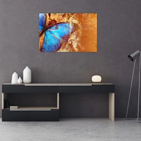 Tablou - Fluture albastru (90x60 cm)