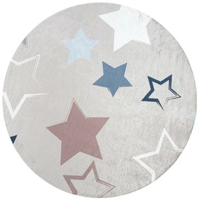 BAMBINO 48130 rotund covor lavabil Stele pentru copii anti-alunecare - bej / gri