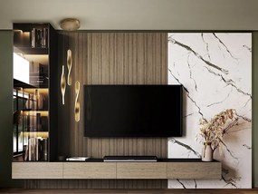 Lustra LED suspendata design modern Twist auriu