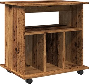 vidaXL Dulap cu roți, lemn vechi, 60x45x60 cm, lemn prelucrat