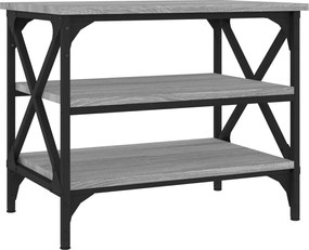 vidaXL Măsuță laterală, gri sonoma, 55x38x45 cm, lemn prelucrat