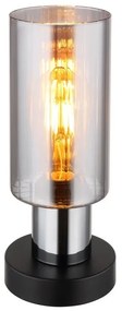Veioza/Lampa de masa design modern LIDARIA negru/fumuriu