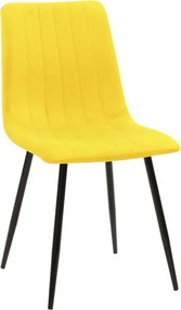 Scaun Bucatarie/Dining Noell Catifea Galbena