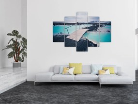 Tablou cu pod din lemn (150x105 cm)