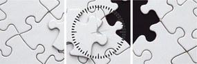 Tablou cu puzzle (cu ceas) (90x30 cm)
