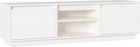 vidaXL Comodă TV, alb, 140x35x40 cm, lemn masiv de pin