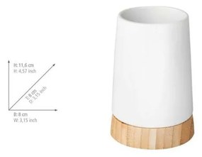 Set de accesorii de baie alb din ceramică Bamboo – Wenko