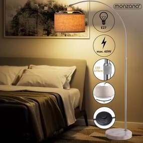 Deuba Lampă cu arc de design - reglabilă 150-175cm