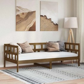 vidaXL Pat de zi, maro miere, 80x200 cm, lemn masiv de pin