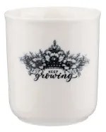 Set veselă din porțelan, 4 piese, negru/alb