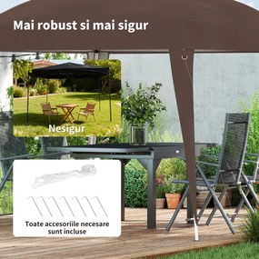Outsunny Foisor Pliabil 2.4x2.4m, Foisor de Gradina Structura | Aosom Romania