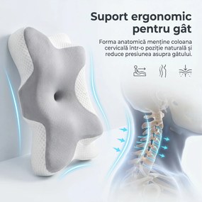 CERVI-SAN RELAX, pernă ortopedică pentru toate pozițiile de dormit, ameliorează durerile cervicale, oferă relaxare