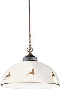 Kolarz NONNA 731.32.152 - Lustra pe cablu, 1xE27/75W/230V, diametru 36 cm, rose gold cu motive de cerb