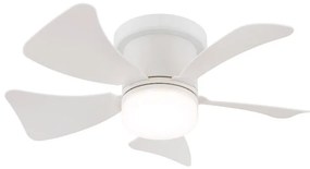 Lustra LED cu ventilator si telecomanda HINES alb 40cm, 03609W GL