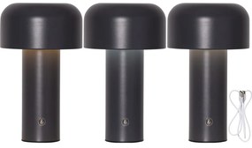 Veioză gri LED (înălțime 21,5 cm) Bobby – Star Trading