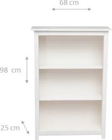 Vitrina mica, L68 25 H98 cm, alb antic, lemn masiv