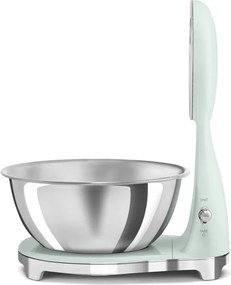Cantar de bucatarie Smeg KSF01PGWW, Afisaj analogic si digital, Pana la 5 kg/5 l, Functie TARA, Afisaj LED, Baterie reincarcabila, Verde pastel