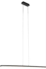 Lampă suspendată de design neagră cu LED inclus - Banda