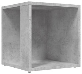 809012 vidaXL Masă laterală, gri beton, 33x33x34,5 cm, PAL