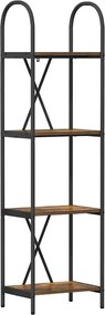 vidaXL Raft pentru cărți Stejar fumuriu 40 x 30 x 146 cm Lemn compozit