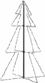 vidaXL Brad Crăciun conic, 78x120 cm, 160 LED-uri, interior & exterior
