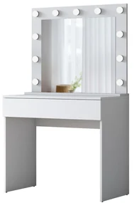 Măsuță de toaletă Blake 20 (cu oglindă) (cu iluminat LED) (alb). 1107273