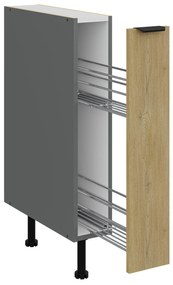 Dulap inferior de bucătărie Carminia 15 D CARGO BB (stejar cremona + antracit). 1127926