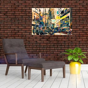 Tablou abstacțiunii pictate (90x60 cm)