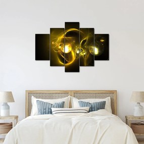 Tabloul abstract cu bile galbene (150x105 cm)