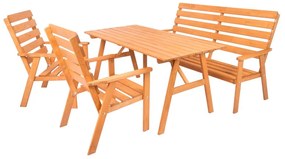 Set de dining pentru grădină din lemn pentru 4 persoane Sylva – Rojaplast