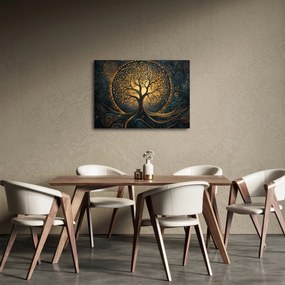 Tablou – Arbore cu aură aurie (70x50 cm)